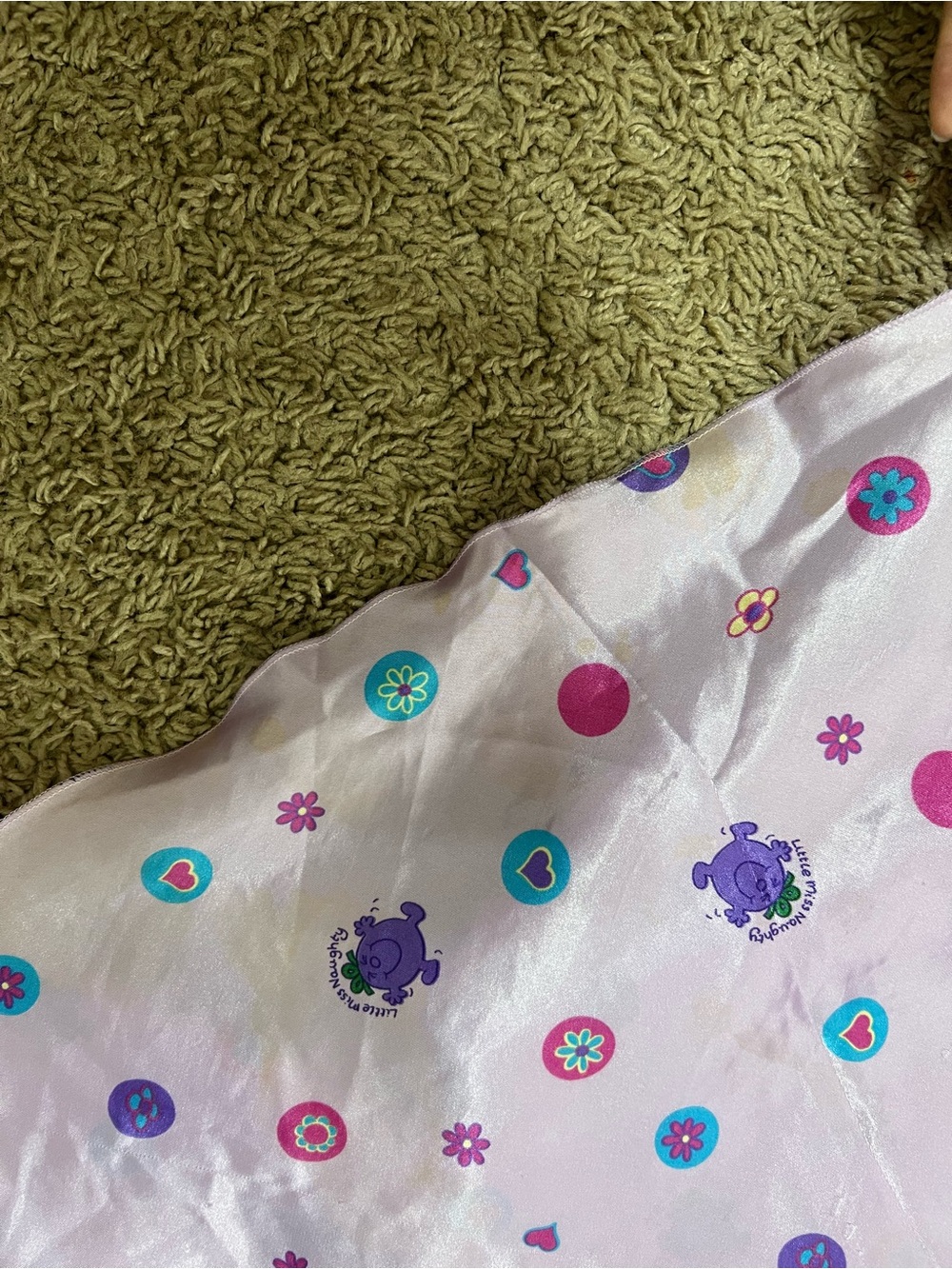 Lavender Polka Dot Satin Chemise with Adjustable Straps - Picture 4 of 7